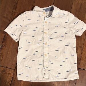 OshKosh B'gosh Cream Shark Print Shirt